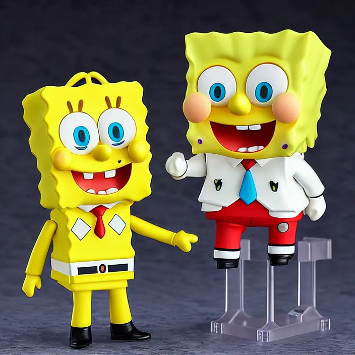 Image similar to spongebob, an anime nendoroid of spongebob, figurine, detailed product photo