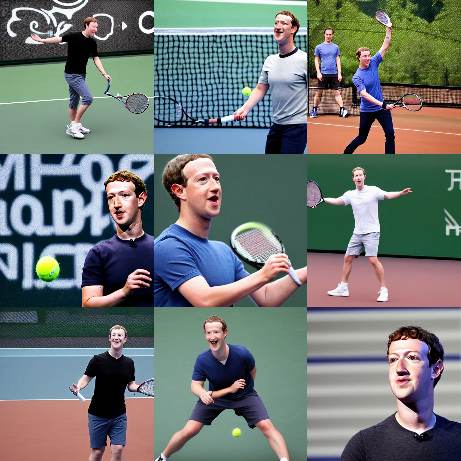 Prompt: mark zuckerberg challenges you to a game of tennis