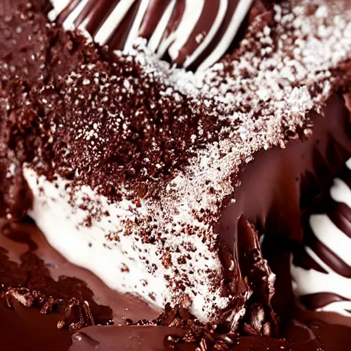 Prompt: a detailed picture of an amazing desert with ice and chocolate.