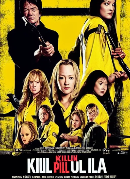 Image similar to movie poster, directed by quentin tarantino, in the movie kill bill