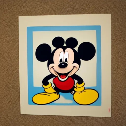 Prompt: Mickey Mouse prays to Jesus