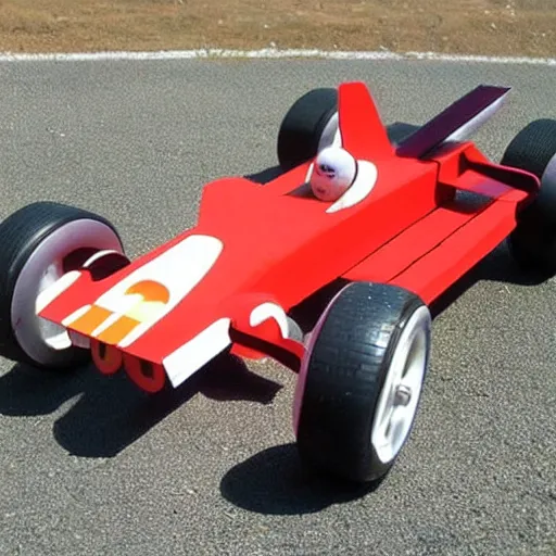 Image similar to formula one car made from popsicle stick