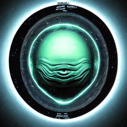 Image similar to Alien life form found on Enceladus, digital art