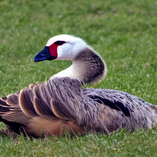 Prompt: angry goose