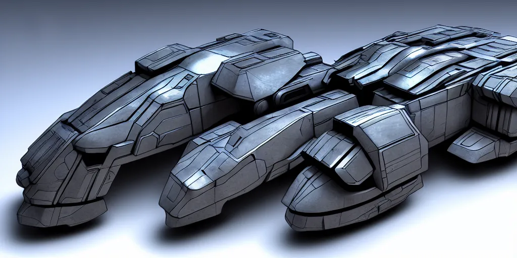 Prompt: an armored futuristic sci fi vehicle