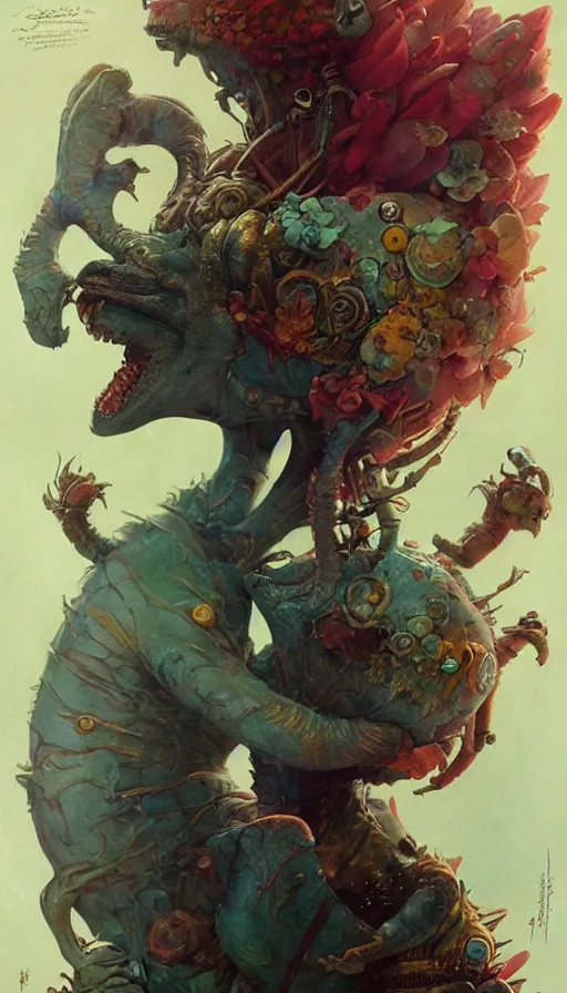 Image similar to exquisite imaginative friendly weird creature poster art humanoid colourful movie art by : : weta studio tom bagshaw james jean frank frazetta