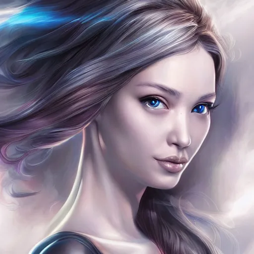 Image similar to beautiful realistic portrait of astral portal by artgerm