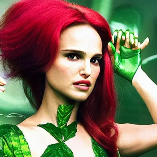 Image similar to Natalie Portman as poison ivy