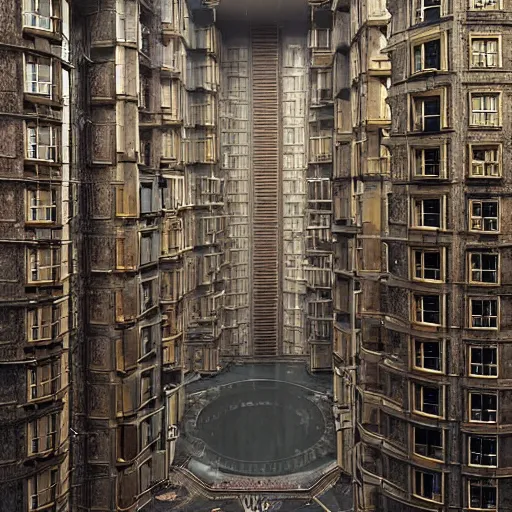 Image similar to Endless Plattenbau, Moscow, Russia, 2045, steampunk