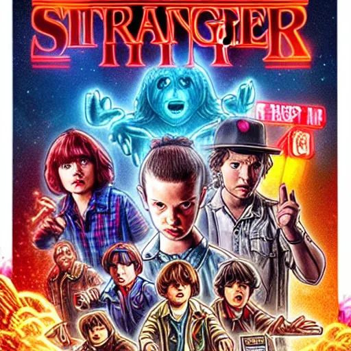 Image similar to stranger things in the muppets universe movie poster