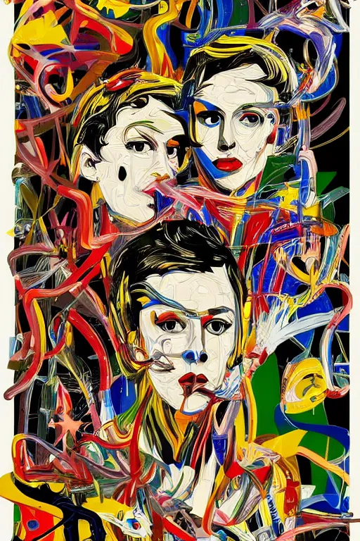 Prompt: youre from your father worm. symmetrical anatomy, baroque, pop art, hyperdetailed, without duplication, art by mimmo rotella and roy lichtenstein, intricate, trending artstation, dribble popular.