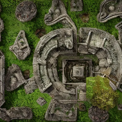 Image similar to ancient overgrown ruins, medieval gates, runestones, nostlagia, mysetrious etherial mesmerizing runic cat eyes, magical elven geometry, floating islands, high detail