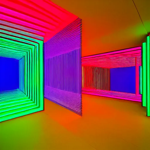 Prompt: Liminal space in outer space by Walt Disney slightly influenced by Carlos Cruz-Diez