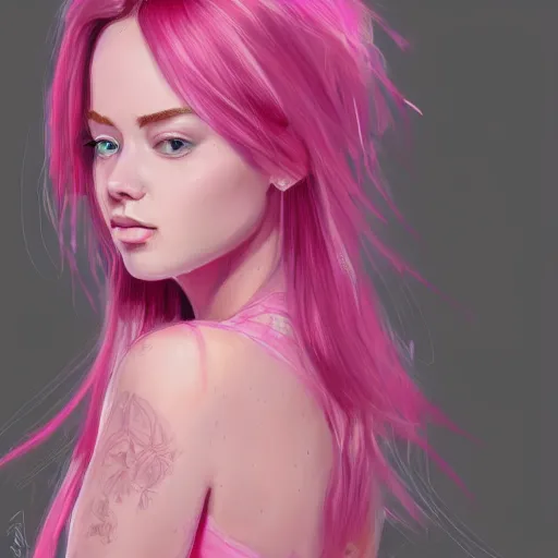 Prompt: teen girl, pink hair, gorgeous, amazing, elegant, intricate, highly detailed, digital painting, artstation, concept art, sharp focus, illustration, art by nel-zel formula