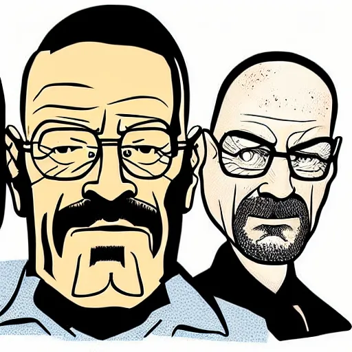 Prompt: walter white from braking bad as a comic cartoon character drawn by hugo pratt