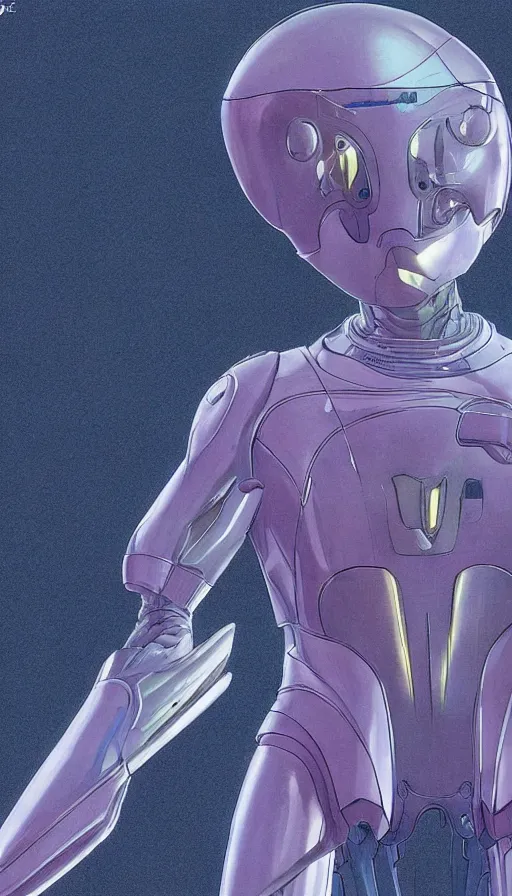 Image similar to a close up of a person wearing a futuristic suit, concept art by mœbius, cg society, retrofuturism, official art, ray tracing, toonami