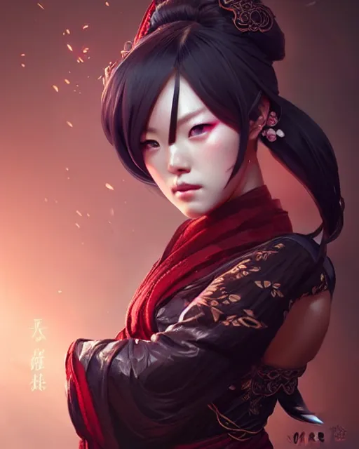 Prompt: charming character yae miko from video game genshin impact, dark aesthetic, intricate, elegant, sharp focus, illustration, highly detailed, digital painting, concept art, matte, art by wlop and artgerm and greg rutkowski and ross tran, masterpiece