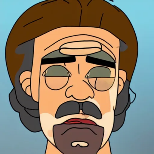 Prompt: Steven Ogg stars in the role Rick from Rick and Morty, concept art