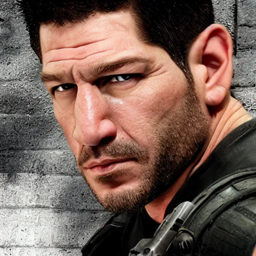 Image similar to john bernthal as chris redfield, 4 k, high detail, high - resolution photograph, professional photography, ultra - detail