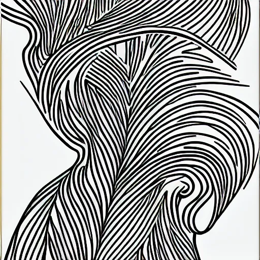 Image similar to minimal minimalist one single continuous line flamingo abstract