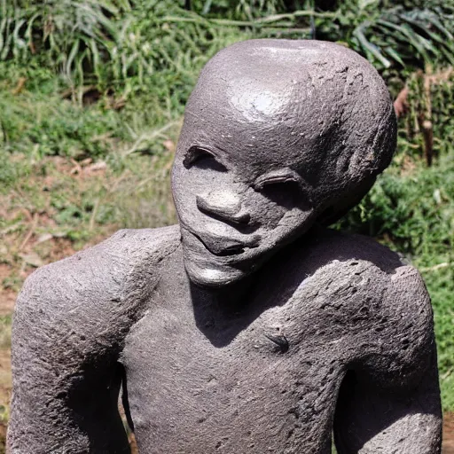 Prompt: a sculpture of a ctlhulu