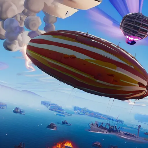 Image similar to hindenburg disaster in fortnite