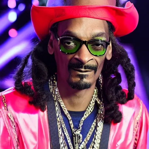 Image similar to snoop dogg on the judging panel of rupauls drag race