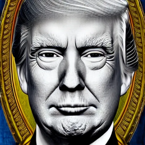 Prompt: donald trump is a reptilian, fantasy art, highly detailed portrait