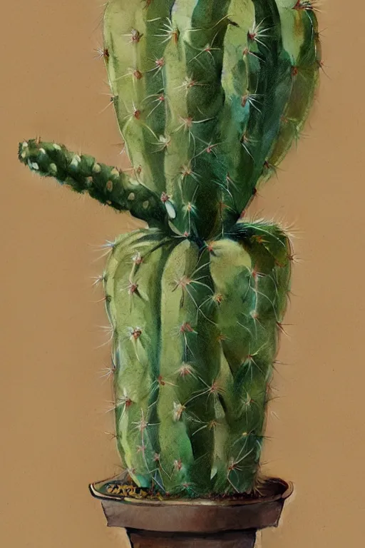 Prompt: ultra realistic illustration, cactus plant drawing closeup, elegant, highly detailed, digital painting, concept art, smooth, sharp focus, illustration, art by greg rutkowski and alphonse mucha