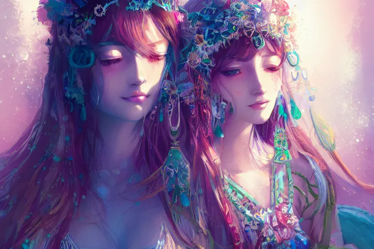 Prompt: a beautiful bohemian girl, intricate, highly detailed, digital painting, pixiv, artstation, official media, anime key visual, concept art, rich vivid colors, ambient lighting, sharp focus, illustration,