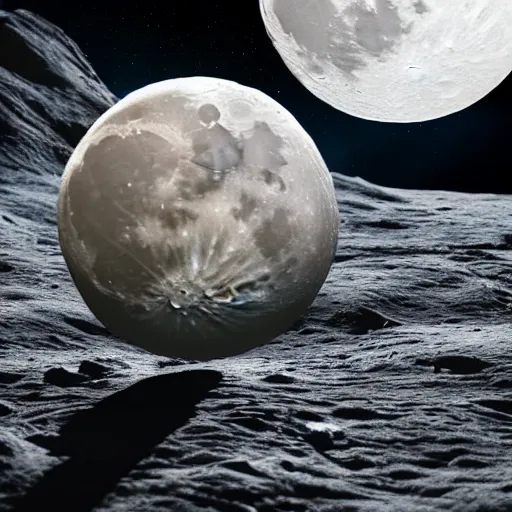 Image similar to the moon with a big mouth movie still, cinematic, photorealistic, extreme detail, sharp focus, 8 k, intricate, hyper detailed, realistic, cinematic lighting