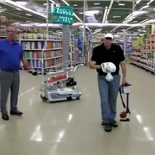 Image similar to Walter White mario golf walmart flashmob security camera footage