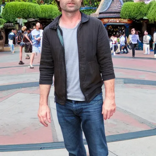 Prompt: andrew lincoln in disneyland