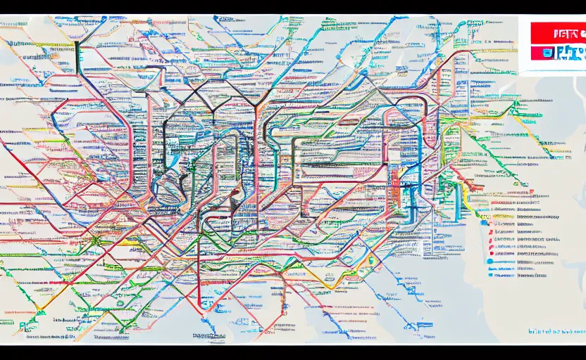 Prompt: fractal in the style of washington dc metro map, wmata map, dc metro