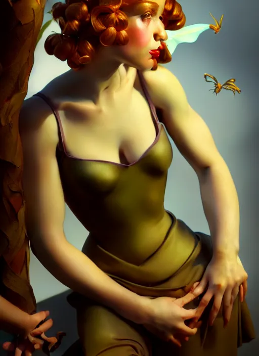 Prompt: cute fairy by tamara lempicka, ultra realistic, concept art, intricate details, highly detailed, photorealistic, octane render, 8 k, unreal engine,