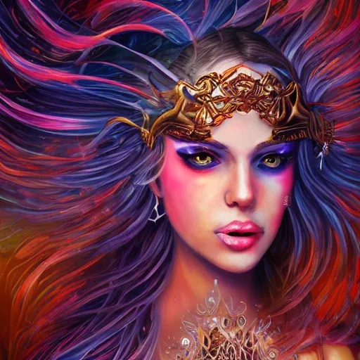 Image similar to woman popular fantasy art abstract painting generated by artificial intelligence, 8K UHD, trending on artstation, extremely detailed