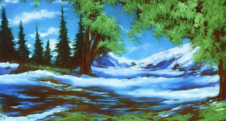 Prompt: the best painting ever by Bob ross