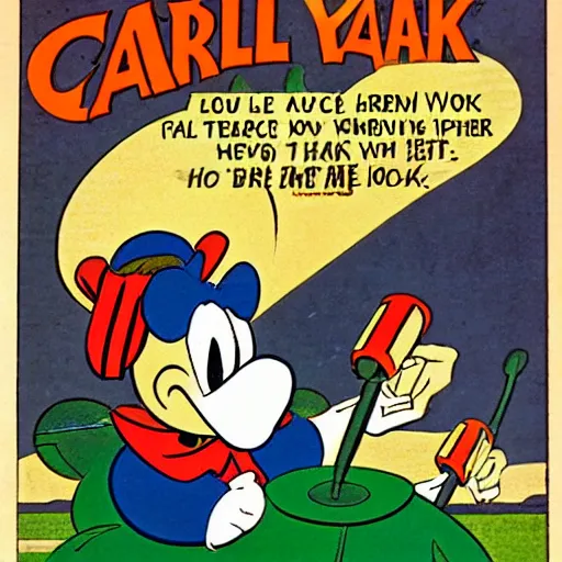 Prompt: A panel by Carl Barks