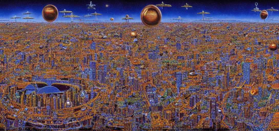 Image similar to very high resolution image from a new movie. a beautiful city landscape, alien invasion. 2 4 mm, photorealistic, photography, directed by mati klarwein