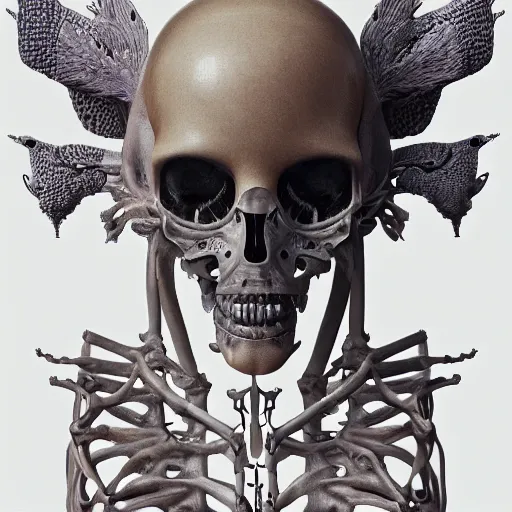 Image similar to ! dream hyperrealistic photography of a highly detailed and symmetrical gorgeous cyborg female, rib cage, in the style of beth cavener, jin kagetsu, james jean and wlop, highly detailed, face symmetry, masterpiece, award - winning, sharp focus, intricate concept art, ambient lighting, 8 k, artstation