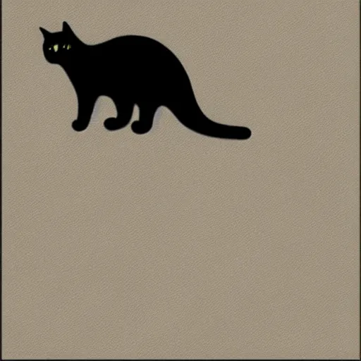 Prompt: black cloudy shadow in a cat shape, blurry, digital painting, misty, dull, ominous, shade