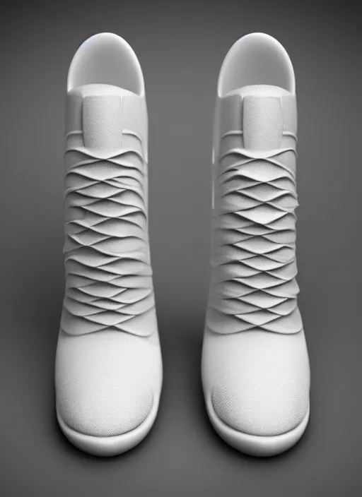 Image similar to a pair of future sneakers by johannen voss, by cronenberg, by peter kemp, by octane render, blender, 8 k