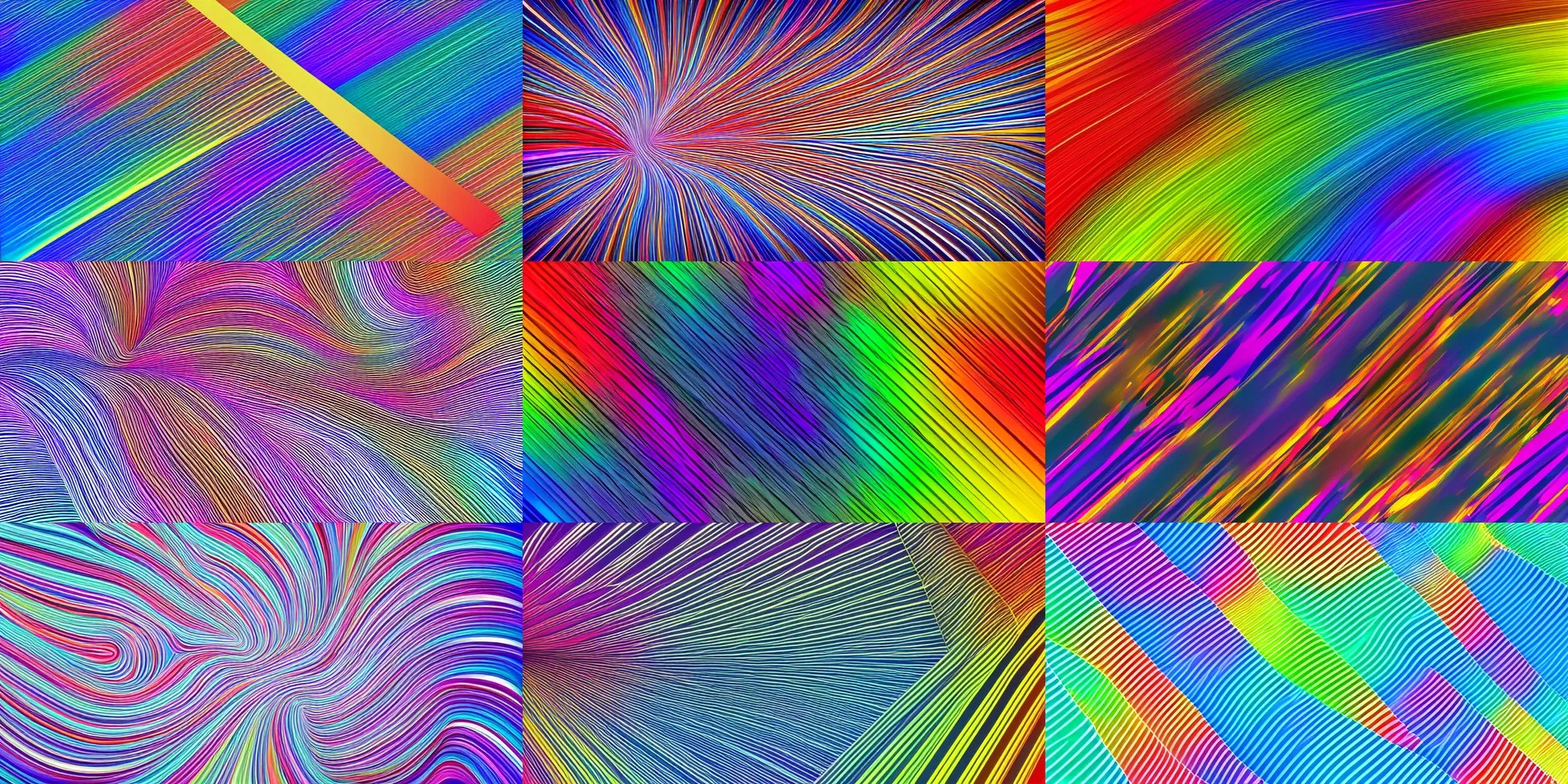 Prompt: 3d abstract straight-lines background multi colors different depths