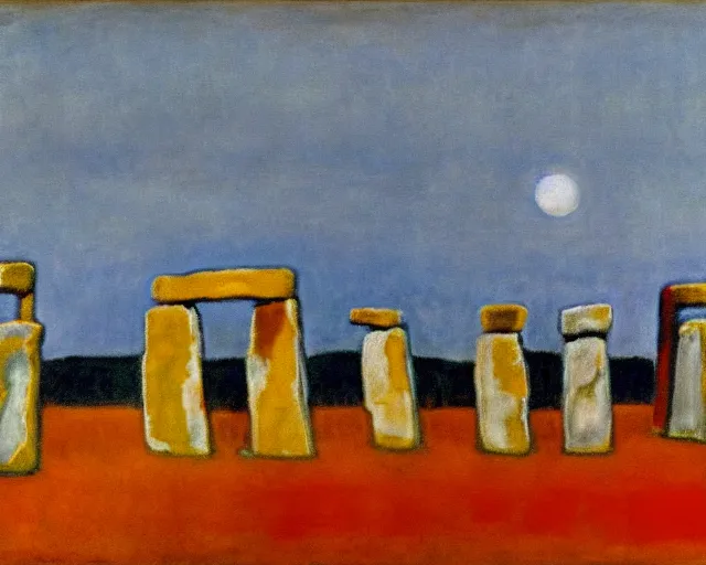 Image similar to Painting of Stonehenge by Mark Rothko