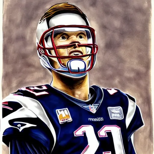 portrait of tom brady, determined, great detail, | Stable Diffusion ...