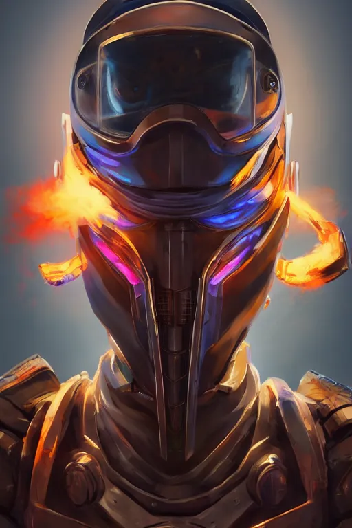 Image similar to epic mask helmet robot ninja portrait stylized as fornite style game design fanart by concept artist gervasio canda, behance hd by jesper ejsing, by rhads, makoto shinkai and lois van baarle, ilya kuvshinov, rossdraws global illumination radiating a glowing aura global illumination ray tracing hdr render in unreal engine 5