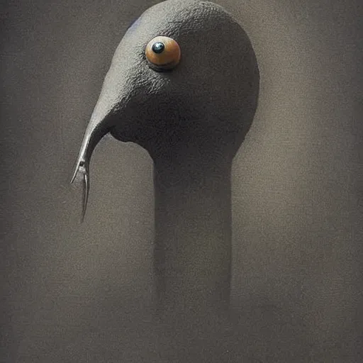 Image similar to plague doctor bird in his larval form. extremely lush lifelike detail. award - winning digital art by beksinski, ansel adams, alan lowmax. surreal scientific photoillustration.