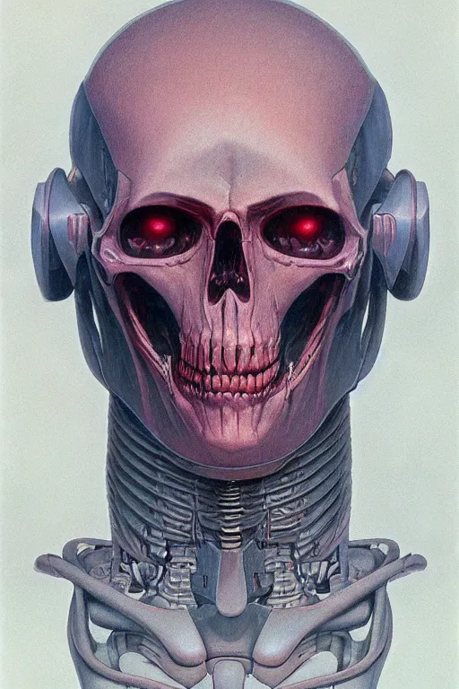 Image similar to death robot, portrait by wayne barlowe