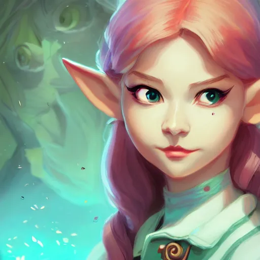Prompt: a portrait of zelda, cute, art by lois van baarle and loish and ross tran and rossdraws and sam yang and samdoesarts and artgerm and saruei and disney and wlop, digital art, highly detailed, intricate, sharp focus, trending on artstation hq, deviantart, unreal engine 5, 4 k uhd image