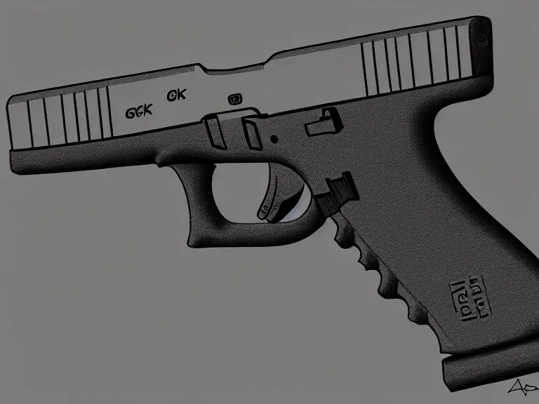 Image similar to glock 1 7, art by adrien roose, furaffinity, extremely detailed, digital painting, concept art, smooth